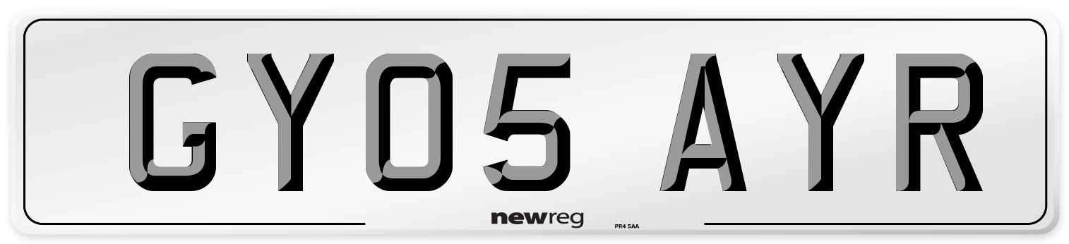 GY05 AYR Number Plate from New Reg